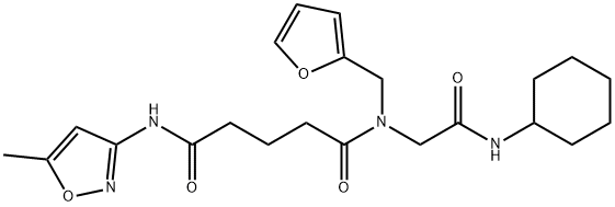 Pentanediamide, N-[2-(cyclohexylamino)-2-oxoethyl]-N-(2-furanylmethyl)-N-(5-methyl-3-isoxazolyl)- (9CI) 结构式