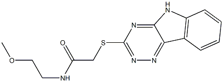 Acetamide, N-(2-methoxyethyl)-2-(2H-1,2,4-triazino[5,6-b]indol-3-ylthio)- (9CI) 结构式