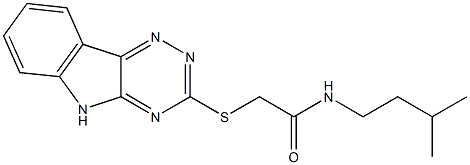 Acetamide, N-(3-methylbutyl)-2-(2H-1,2,4-triazino[5,6-b]indol-3-ylthio)- (9CI) 结构式