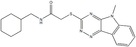 Acetamide, N-(cyclohexylmethyl)-2-[(5-methyl-5H-1,2,4-triazino[5,6-b]indol-3-yl)thio]- (9CI) 结构式