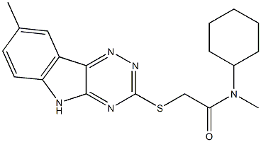 Acetamide, N-cyclohexyl-N-methyl-2-[(8-methyl-2H-1,2,4-triazino[5,6-b]indol-3-yl)thio]- (9CI) 结构式