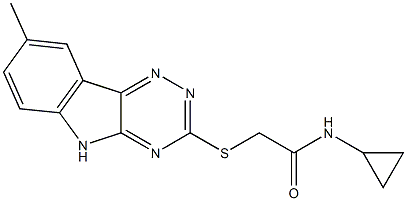Acetamide, N-cyclopropyl-2-[(8-methyl-2H-1,2,4-triazino[5,6-b]indol-3-yl)thio]- (9CI) 结构式