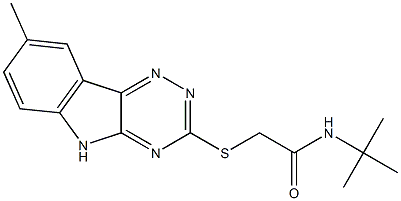 Acetamide, N-(1,1-dimethylethyl)-2-[(8-methyl-2H-1,2,4-triazino[5,6-b]indol-3-yl)thio]- (9CI) 结构式