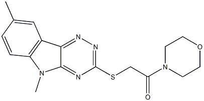 Morpholine, 4-[[(5,8-dimethyl-5H-1,2,4-triazino[5,6-b]indol-3-yl)thio]acetyl]- (9CI) 结构式