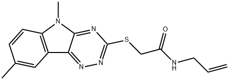 Acetamide, 2-[(5,8-dimethyl-5H-1,2,4-triazino[5,6-b]indol-3-yl)thio]-N-2-propenyl- (9CI) 结构式