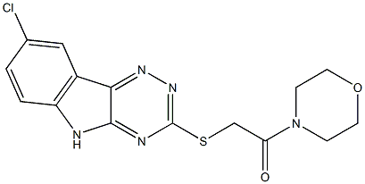 Morpholine, 4-[[(8-chloro-2H-1,2,4-triazino[5,6-b]indol-3-yl)thio]acetyl]- (9CI) 结构式