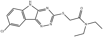 Acetamide, 2-[(8-chloro-2H-1,2,4-triazino[5,6-b]indol-3-yl)thio]-N,N-diethyl- (9CI) 结构式
