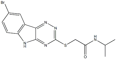 Acetamide, 2-[(8-bromo-2H-1,2,4-triazino[5,6-b]indol-3-yl)thio]-N-(1-methylethyl)- (9CI) 结构式
