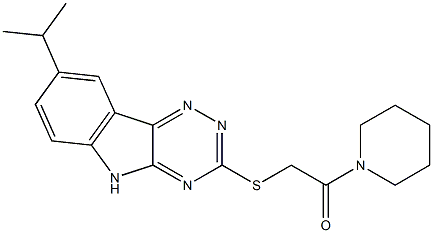 Piperidine, 1-[[[8-(1-methylethyl)-2H-1,2,4-triazino[5,6-b]indol-3-yl]thio]acetyl]- (9CI) 结构式
