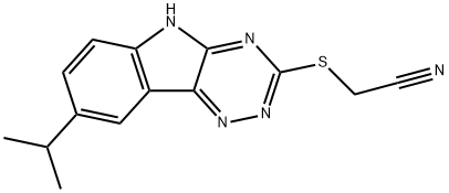 Acetonitrile, [[8-(1-methylethyl)-2H-1,2,4-triazino[5,6-b]indol-3-yl]thio]- (9CI) 结构式