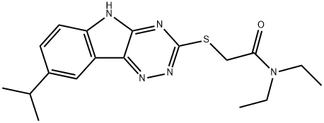 Acetamide, N,N-diethyl-2-[[8-(1-methylethyl)-2H-1,2,4-triazino[5,6-b]indol-3-yl]thio]- (9CI) 结构式