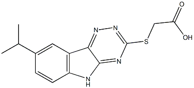 Acetic acid, [[8-(1-methylethyl)-2H-1,2,4-triazino[5,6-b]indol-3-yl]thio]- (9CI) 结构式
