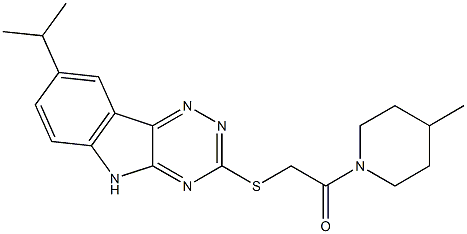 Piperidine, 4-methyl-1-[[[8-(1-methylethyl)-2H-1,2,4-triazino[5,6-b]indol-3-yl]thio]acetyl]- (9CI) 结构式