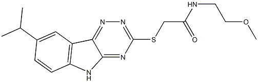 Acetamide, N-(2-methoxyethyl)-2-[[8-(1-methylethyl)-2H-1,2,4-triazino[5,6-b]indol-3-yl]thio]- (9CI) 结构式