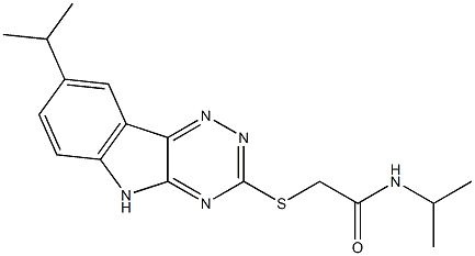 Acetamide, N-(1-methylethyl)-2-[[8-(1-methylethyl)-2H-1,2,4-triazino[5,6-b]indol-3-yl]thio]- (9CI) 结构式