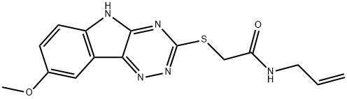 Acetamide, 2-[(8-methoxy-2H-1,2,4-triazino[5,6-b]indol-3-yl)thio]-N-2-propenyl- (9CI) 结构式