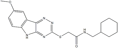Acetamide, N-(cyclohexylmethyl)-2-[(8-methoxy-2H-1,2,4-triazino[5,6-b]indol-3-yl)thio]- (9CI) 结构式