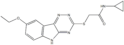 Acetamide, N-cyclopropyl-2-[(8-ethoxy-2H-1,2,4-triazino[5,6-b]indol-3-yl)thio]- (9CI) 结构式