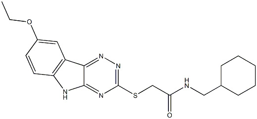 Acetamide, N-(cyclohexylmethyl)-2-[(8-ethoxy-2H-1,2,4-triazino[5,6-b]indol-3-yl)thio]- (9CI) 结构式