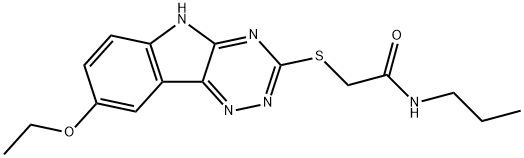 Acetamide, 2-[(8-ethoxy-2H-1,2,4-triazino[5,6-b]indol-3-yl)thio]-N-propyl- (9CI) 结构式