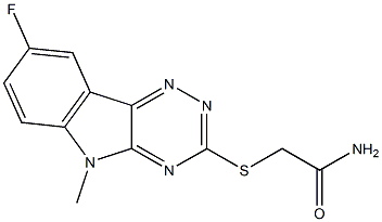 Acetamide, 2-[(8-fluoro-5-methyl-5H-1,2,4-triazino[5,6-b]indol-3-yl)thio]- (9CI) 结构式