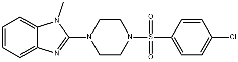 Piperazine, 1-[(4-chlorophenyl)sulfonyl]-4-(1-methyl-1H-benzimidazol-2-yl)- (9CI) 结构式