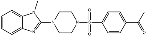 Piperazine, 1-[(4-acetylphenyl)sulfonyl]-4-(1-methyl-1H-benzimidazol-2-yl)- (9CI) 结构式