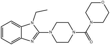Piperazine, 1-(1-ethyl-1H-benzimidazol-2-yl)-4-(4-morpholinylcarbonyl)- (9CI) 结构式