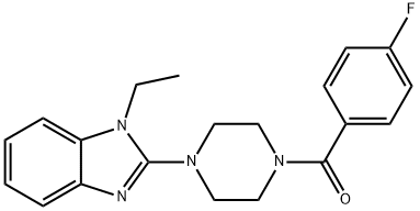 Piperazine, 1-(1-ethyl-1H-benzimidazol-2-yl)-4-(4-fluorobenzoyl)- (9CI) 结构式