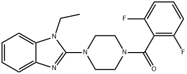 Piperazine, 1-(2,6-difluorobenzoyl)-4-(1-ethyl-1H-benzimidazol-2-yl)- (9CI) 结构式