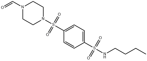Benzenesulfonamide, N-butyl-4-[(4-formyl-1-piperazinyl)sulfonyl]- (9CI) 结构式