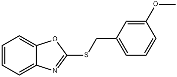 Benzoxazole, 2-[[(3-methoxyphenyl)methyl]thio]- (9CI) 结构式