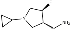 (3R,4S)-3-N-环丙基氨基甲基-4-氟吡咯烷 结构式