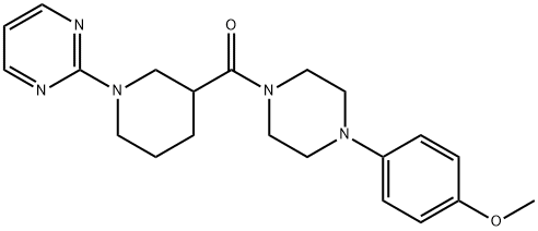 Piperazine, 1-(4-methoxyphenyl)-4-[[1-(2-pyrimidinyl)-3-piperidinyl]carbonyl]- (9CI) 结构式