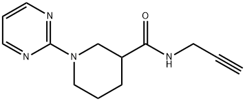 3-Piperidinecarboxamide,N-2-propynyl-1-(2-pyrimidinyl)-(9CI) 结构式