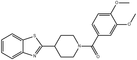 Piperidine, 4-(2-benzothiazolyl)-1-(3,4-dimethoxybenzoyl)- (9CI) 结构式