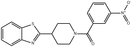 Piperidine, 4-(2-benzothiazolyl)-1-(3-nitrobenzoyl)- (9CI) 结构式