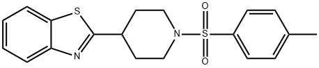 2-(1-甲苯磺酰基哌啶-4-基)苯并[D]噻唑 结构式