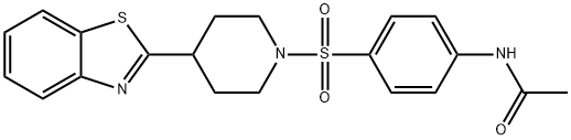 Acetamide, N-[4-[[4-(2-benzothiazolyl)-1-piperidinyl]sulfonyl]phenyl]- (9CI) 结构式