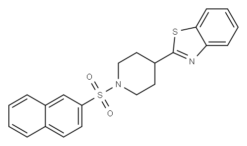 Piperidine, 4-(2-benzothiazolyl)-1-(2-naphthalenylsulfonyl)- (9CI) 结构式