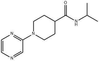 4-Piperidinecarboxamide,N-(1-methylethyl)-1-pyrazinyl-(9CI) 结构式