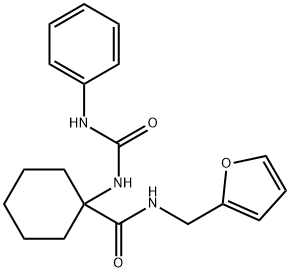 Cyclohexanecarboxamide, N-(2-furanylmethyl)-1-[[(phenylamino)carbonyl]amino]- (9CI) 结构式