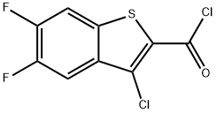 3-CHLORO-5,6-DIFLUORO-1-BENZOTHIOPHENE-2-CARBONYL CHLORIDE 结构式