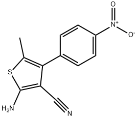 2-AMINO-5-METHYL-4-(4-NITROPHENYL)THIOPHENE-3-CARBONITRILE 结构式