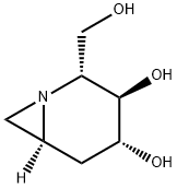 1-Azabicyclo[4.1.0]heptane-3,4-diol, 2-(hydroxymethyl)-, (2R,3R,4R,6S)- (9CI) 结构式