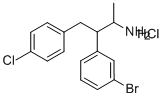 N-[2-(3-溴苯基)-3-(4-氯苯基)-1-甲基丙基]甲胺盐酸盐 结构式