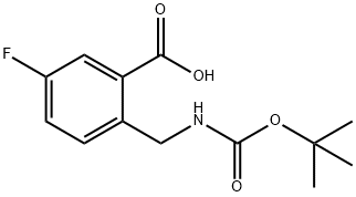 2-((叔丁氧基羰基)甲基)-5-氟苯甲酸 结构式