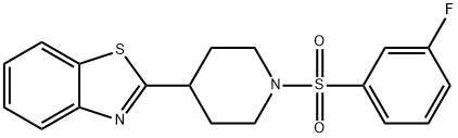 Piperidine, 4-(2-benzothiazolyl)-1-[(3-fluorophenyl)sulfonyl]- (9CI) 结构式