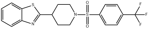 Piperidine, 4-(2-benzothiazolyl)-1-[[4-(trifluoromethyl)phenyl]sulfonyl]- (9CI) 结构式