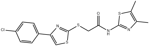 Acetamide, 2-[[4-(4-chlorophenyl)-2-thiazolyl]thio]-N-(4,5-dimethyl-2-thiazolyl)- (9CI) 结构式
